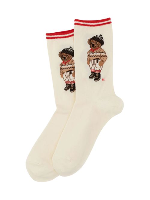 Calzini in misto cotone con Polo Bear White POLO RALPH LAUREN | 455982952001